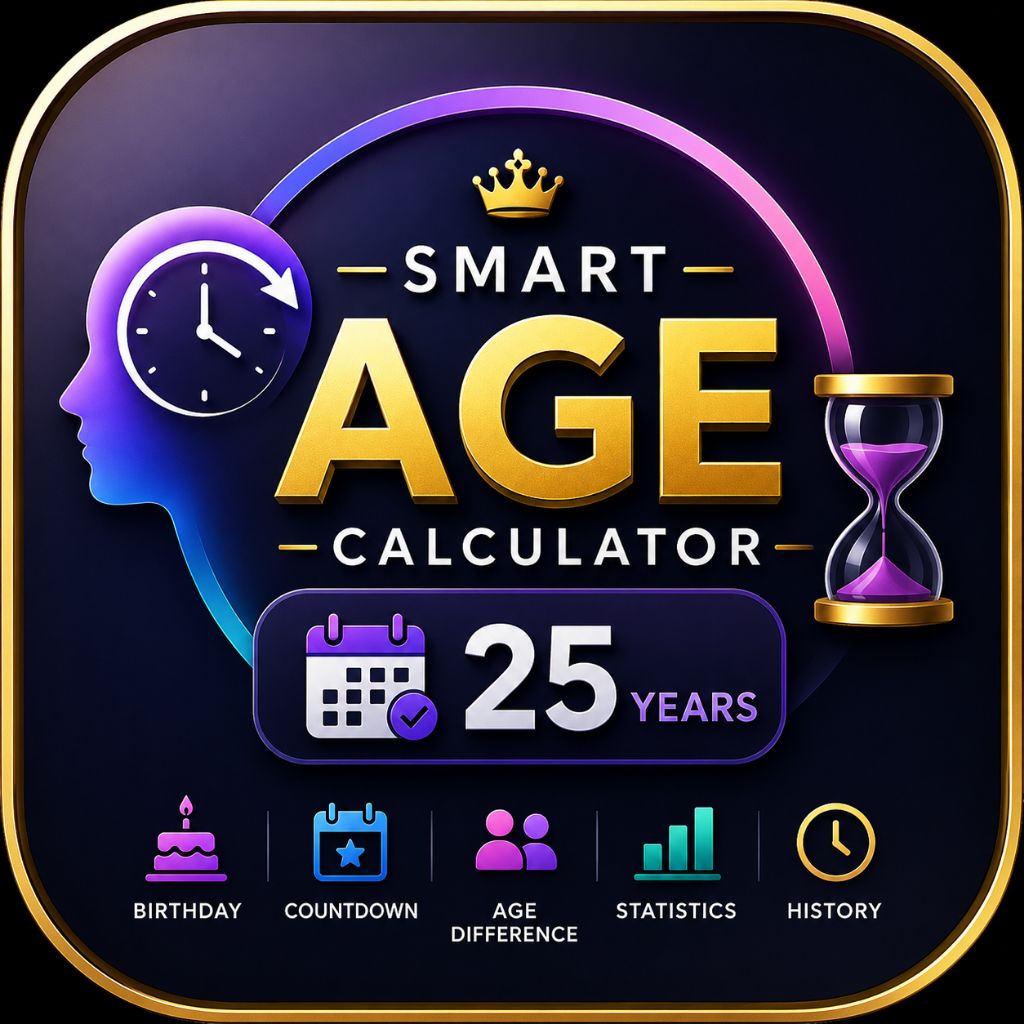Calculate your exact age & next birthday in years, months, days, hours, minutes!